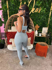 Sexy Wrap Top Back Pants Two-piece Set GDIM-2408