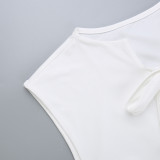 Fashion Sleeveless Tie Up Hollow Tops FL-YY24068