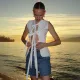 Fashion Sleeveless Tie Up Hollow Tops FL-YY24068