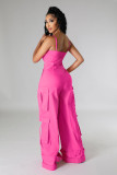 Casual Solid Color Loose Wide Leg Jumpsuit ZSD-0665