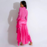 Lace Jumpsuit And Tie Up Half Body Skirt Two Piece Set CYA-901124