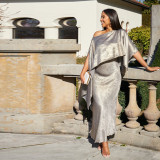 Sexy Off Shoulder Tops And Long Skirt Suit MUE-8058