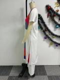 Print Long Sleeve Long Tops And Pants 2 Piece Set NY-10770