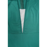 Solid Color Bat Sleeve Patchwork Jumpsuit YF-5088