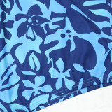 Sexy Print Wrap Tops And Tassel Skirt 2 Piece Set CYA-901138