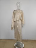 Sexy Off Shoulder Tops And Long Skirt Suit MUE-8058