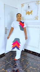 Print Long Sleeve Long Tops And Pants 2 Piece Set NY-10770