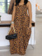 Leopard Print Sling Loose Dress SFY-404