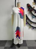 Print Long Sleeve Long Tops And Pants 2 Piece Set NY-10770