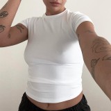 Solid Color Slim Short Sleeve T Shirt GYSM-W0541
