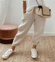 Solid Color Casual Nine-minute Pant GYSM-W0738