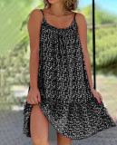 Plus Size Casual Crushed Flower Sling Midi Dress GYSM-W0735