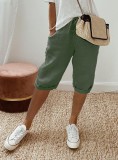Casual Solid Color Five-minute Pants GYSM-W0739