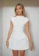 Short Sleeve Solid Color Mini Dress GYSM-W0731