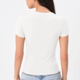 Solid Color Slim Short Sleeve T Shirt GYSM-W0541