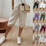 Casual Solid Color Five-minute Pants GYSM-W0739
