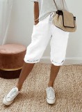 Casual Solid Color Five-minute Pants GYSM-W0739
