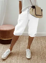 Casual Solid Color Five-minute Pants GYSM-W0739
