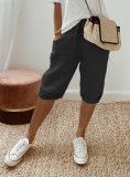 Casual Solid Color Five-minute Pants GYSM-W0739