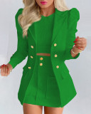 Fashion Long Sleeve Blazer And Skirt Two Piece Set GYSM-W0502