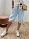 Casual Solid Color Five-minute Pants GYSM-W0739
