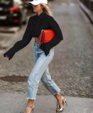 Long Sleeve Solid Color Short Shirt GYSM-W0306