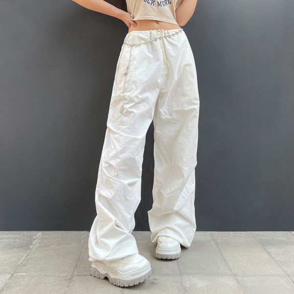 Drawstring Fashion Wide Leg Casual Pants GYSM-W0508