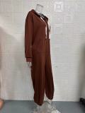 Solid Color Hooded Loose Jumpsuit GYSM-W0729