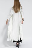 Solid Color Pullover V-Neck Dress Cardigan Jacket Set GYSM-W0743