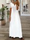 Plus Size Short Sleeve V Neck Print Long Dress GYSM-W0549