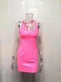 Sexy Sleeveless Faux Leather Zipper PU Dress GYSM-W0315