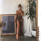 Sexy Print One-Shoulder Sling Split Bodycon Dress GYSM-W0510
