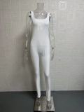 Rib Square Neck Slim Fit Yoga Jumpsuit GYSM-LTCX5203
