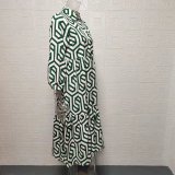 Long Sleeve Print Lapel Shirt Dress GYSM-W0515