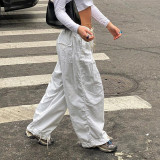 Drawstring Fashion Wide Leg Casual Pants GYSM-W0508