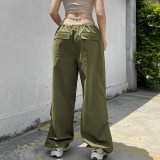 Drawstring Fashion Wide Leg Casual Pants GYSM-W0508