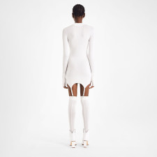 Solid Long Sleeve Sexy Buckle Sock Dress Two Piece Set GYSM-W0316