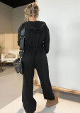 Solid Color Hooded Loose Jumpsuit GYSM-W0729