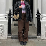 Drawstring Fashion Wide Leg Casual Pants GYSM-W0508