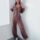 Solid Color Hooded Loose Jumpsuit GYSM-W0729