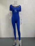 Rib Square Neck Slim Fit Yoga Jumpsuit GYSM-LTCX5203