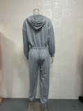 Solid Color Hooded Loose Jumpsuit GYSM-W0729
