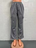 Casual Solid Color Sport Loose Pants GYSM-W0710