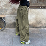 Drawstring Fashion Wide Leg Casual Pants GYSM-W0508