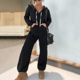 Solid Color Hooded Loose Jumpsuit GYSM-W0729