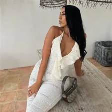 Sexy Backless Halter Tie Up Jumpsuit XEF-38238