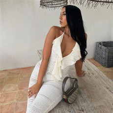Sexy Backless Halter Tie Up Jumpsuit XEF-38238