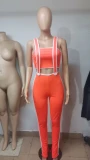 Sexy Wrap Top Back Pants Two-piece Set GDIM-2408