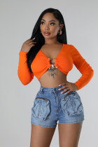 Sexy Denim Pocket Slim Short LA-3342