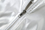 Fashion Sexy Halter Zip Vest Pants Two Piece Set XEF-K24S44680